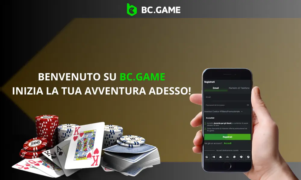 Registrazione su BC.Game Casino IT