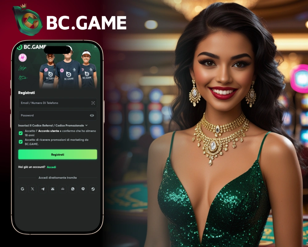 Iscriviti a BC.GAME Italia